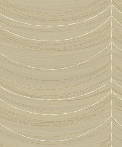 Beads Transitional Geometric - Beige, Bronze, and Glitter | Architectural Wallcoverings