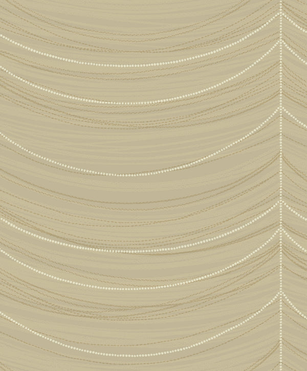 Beads Transitional Geometric - Beige, Bronze, and Glitter | Architectural Wallcoverings