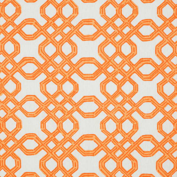 Well Connected - Clementine Orange By Lee Jofa | Lilly Pulitzer Ii | Lattice/Scrollwork Multipurpose Print