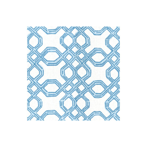 Well Connected - Tide Blue White By Lee Jofa | Lilly Pulitzer | Lattice/Scrollwork Multipurpose Print