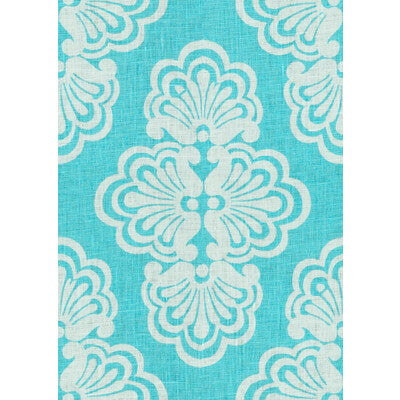 Samples and Purchasing available for Shell We - Shorely Blue Light Blue By Lee Jofa | Lilly Pulitzer | Damask Multipurpose Print at Designer Wallcoverings and Fabrics