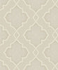 Malibu Trellis Wallpaper - Transitional Geometric - Beige, Ivory, and Glitter | Malibu Wallpaper