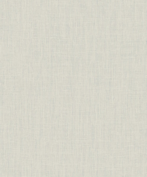 Malibu Elegant Burlap Wallpaper - Transitional Linen - Powder Blue and Ivory | Malibu Wallpaper