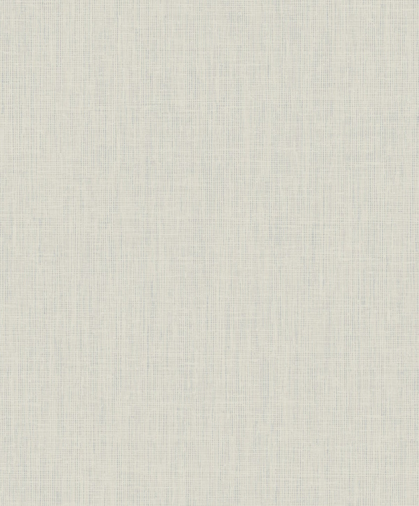 Malibu Elegant Burlap Wallpaper - Transitional Linen - Powder Blue and Ivory | Malibu Wallpaper