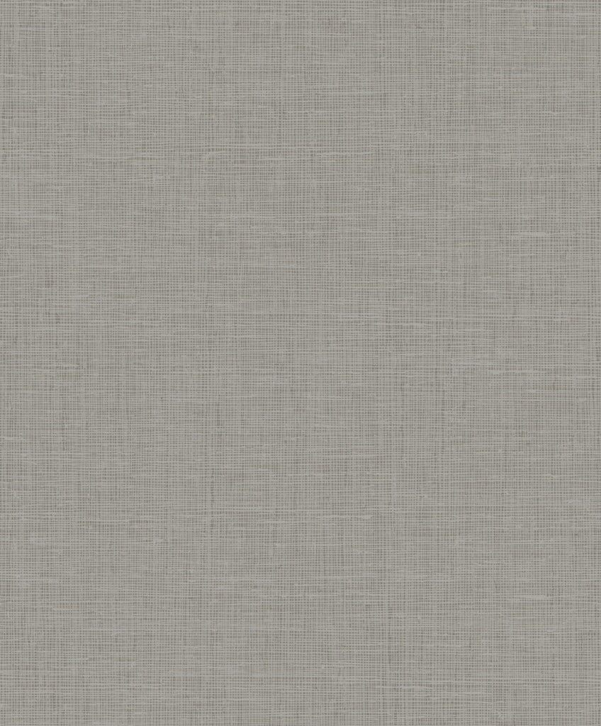 Malibu Elegant Burlap Wallpaper - Transitional Linen - Silver and Greige | Malibu Wallpaper