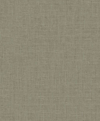 Elegant Burlap Transitional Linen - Taupe and Silver | Architectural Wallcoverings