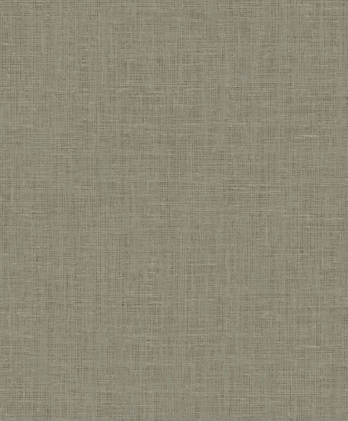 Malibu Elegant Burlap Wallpaper - Transitional Linen - Taupe and Silver | Malibu Wallpaper