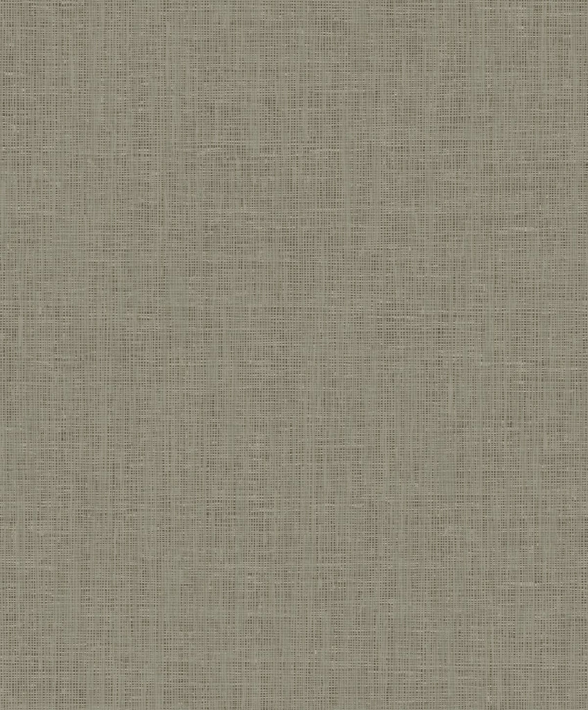 Malibu Elegant Burlap Wallpaper - Transitional Linen - Taupe and Silver | Malibu Wallpaper
