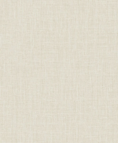 Malibu Elegant Burlap Wallpaper - Transitional Linen - Tan and Silver | Malibu Wallpaper