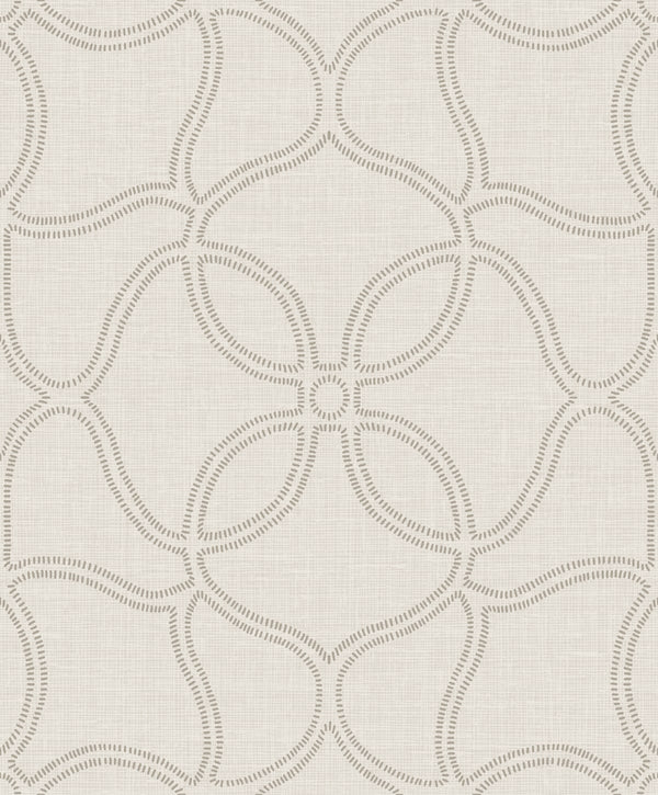 Geo Lattice Transitional Geometric - Taupe and Cream | Architectural Wallcoverings