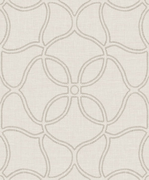 Malibu Geo Lattice Wallpaper - Transitional Geometric - Taupe and Cream | Malibu Wallpaper
