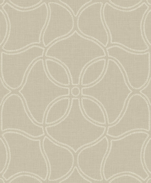 Malibu Geo Lattice Wallpaper - Transitional Geometric - Beige and Ivory | Malibu Wallpaper
