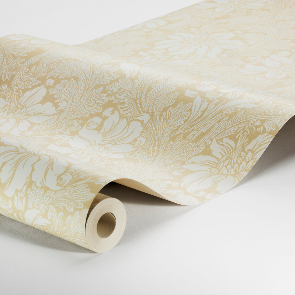 Acanthus Garden Buttercup Room Setting | Schumacher Wallpaper