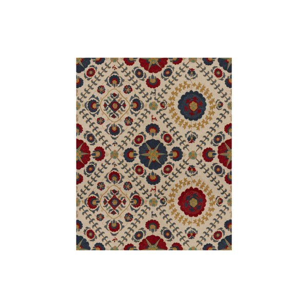 Ayla Trellis - Indigo/Red Blue By Lee Jofa | The Malika Collection |Global  Upholstery Embroidery