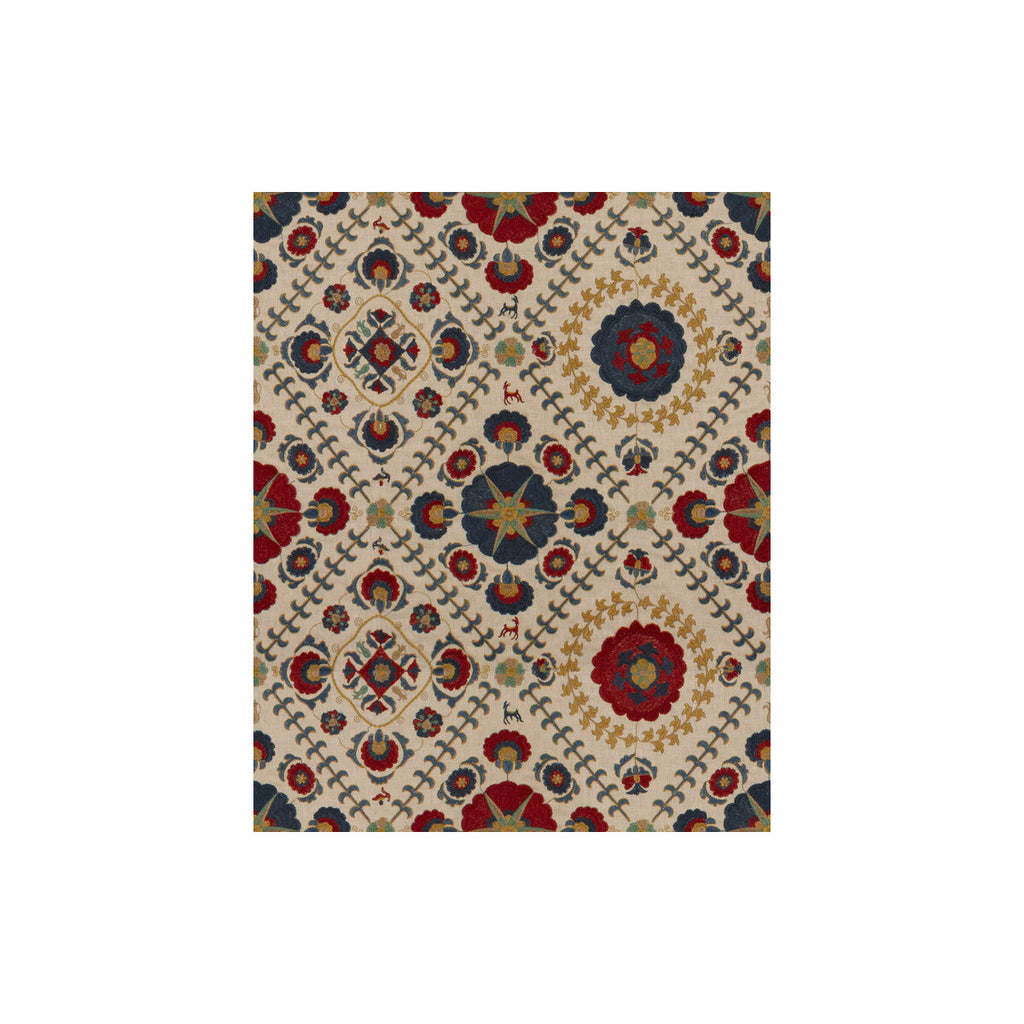 Samples and Purchasing available for Ayla Trellis - Indigo/Red Blue By Lee Jofa | The Malika Collection |Global  Upholstery Embroidery at Designer Wallcoverings and Fabrics