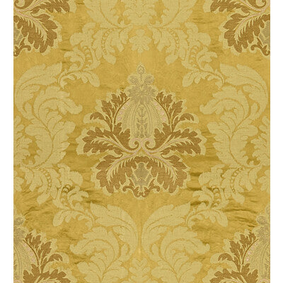 Emilia Damask - Gold Yellow By Lee Jofa | Oscar De La Renta Ii |  Upholstery Embroidery