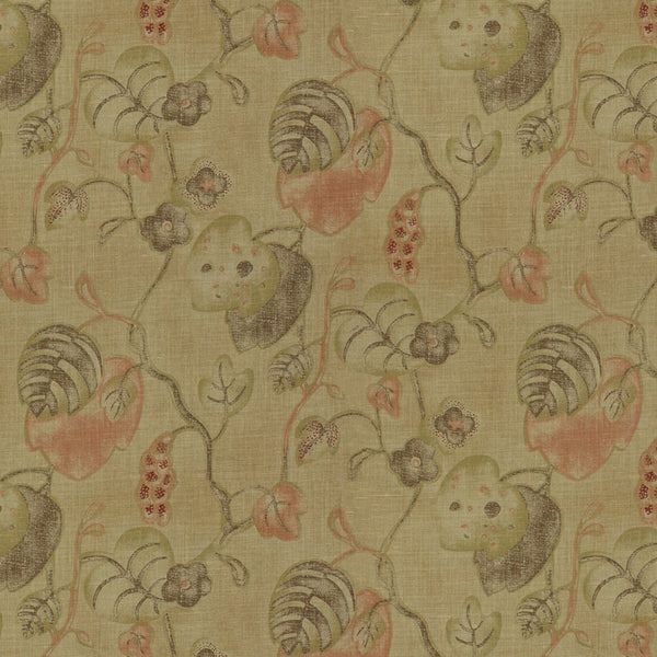 Antibes Print - Olive/Plum Green By Lee Jofa | Botanical & Floral Multipurpose Print