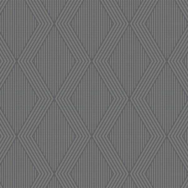 Garbo, Slate and Gold Wallcoverings | Schumacher