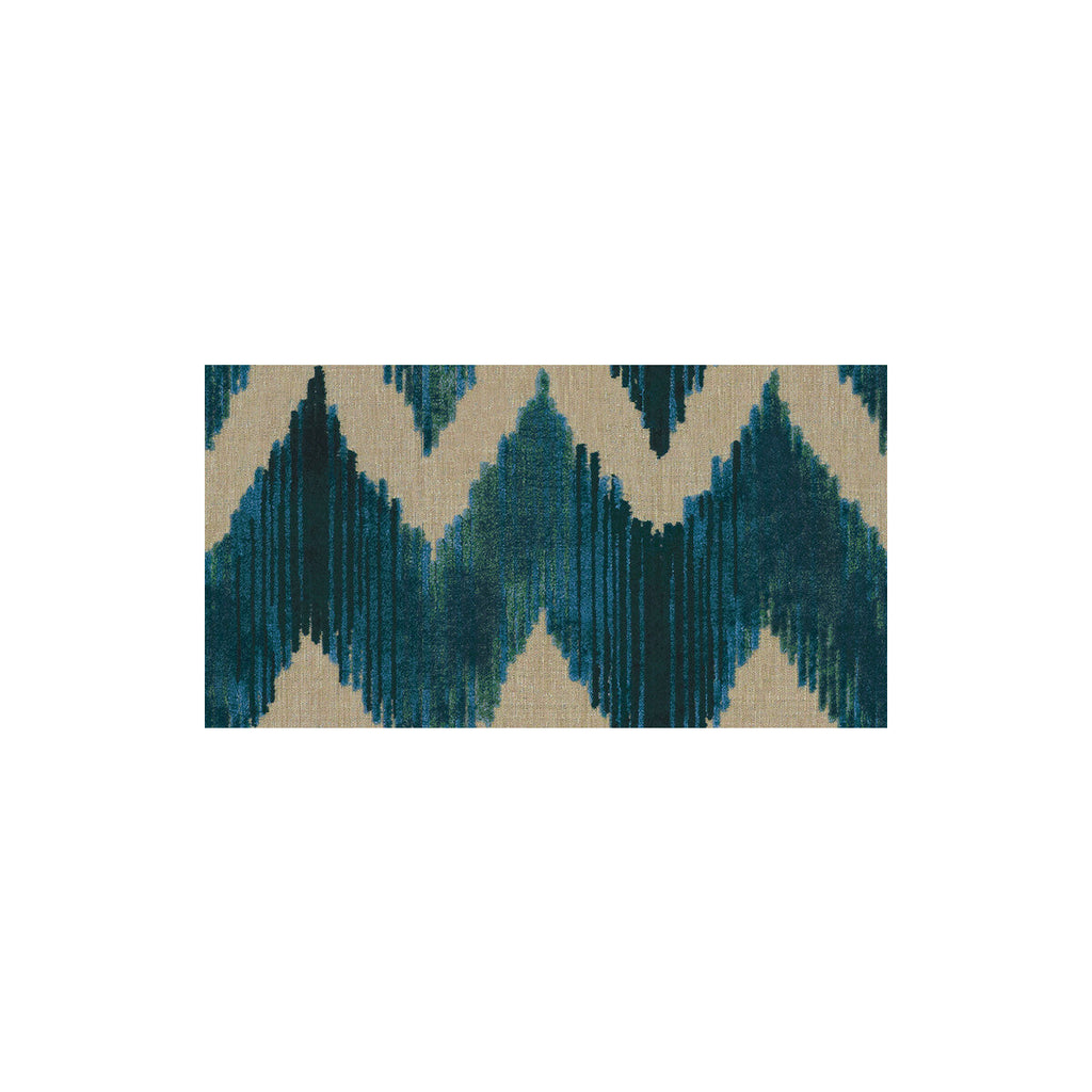 Samples and Purchasing available for Watersedge - Aqua Blue By Lee Jofa | Aerin | Flamestitch Upholstery Velvet at Designer Wallcoverings and Fabrics