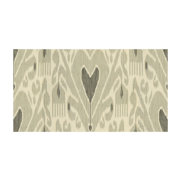 Khalat Ikat - Ebony/Pewter Beige By Lee Jofa | Ithaka Collection | Global Multipurpose Print