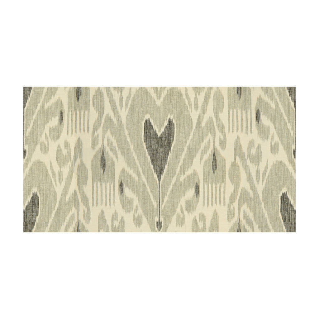 Samples and Purchasing available for Khalat Ikat - Ebony/Pewter Beige By Lee Jofa | Ithaka Collection | Global Multipurpose Print at Designer Wallcoverings and Fabrics