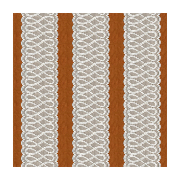 Grace - Spice/Taupe Orange By Lee Jofa | Bunny Williams |Stripes  Upholstery Embroidery
