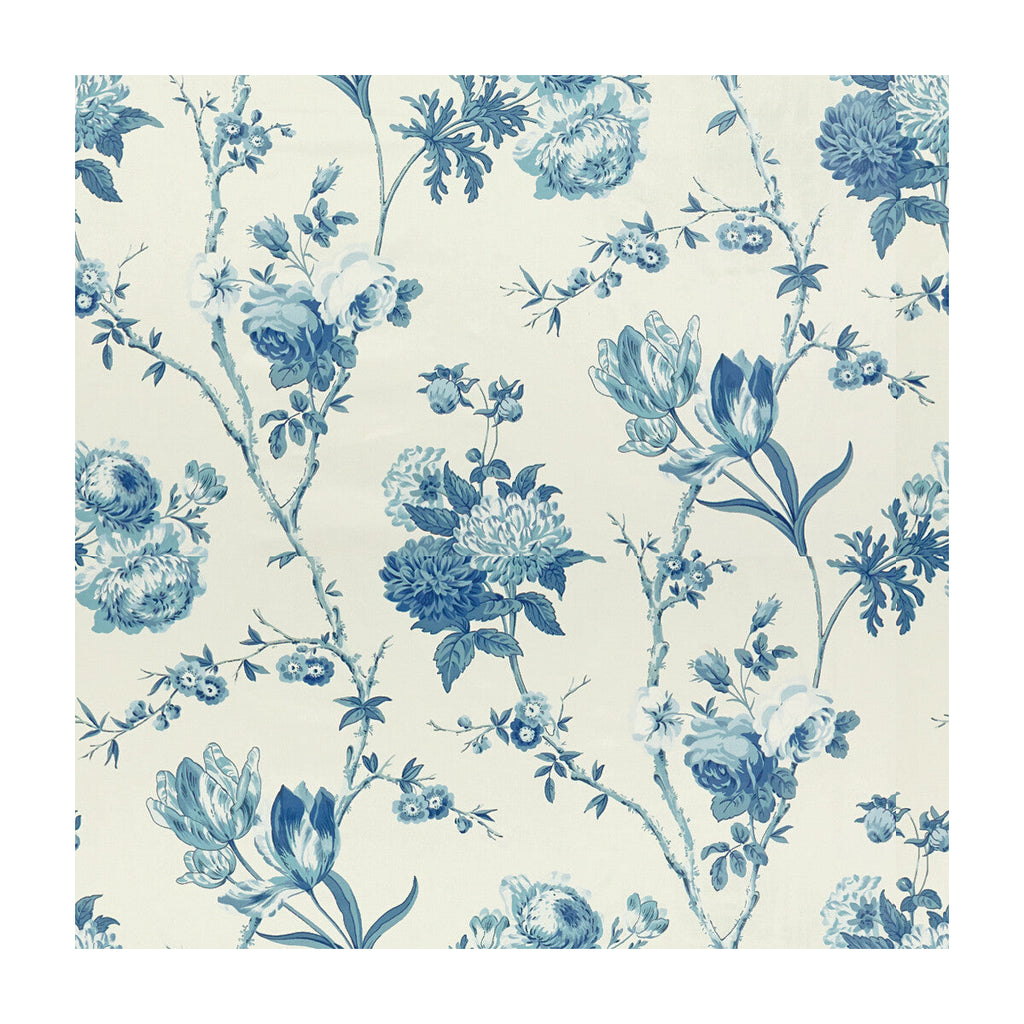 Samples and Purchasing available for Allegra - Blues Blue By Lee Jofa | Parish-Hadley |Botanical & Floral  Multipurpose Print at Designer Wallcoverings and Fabrics