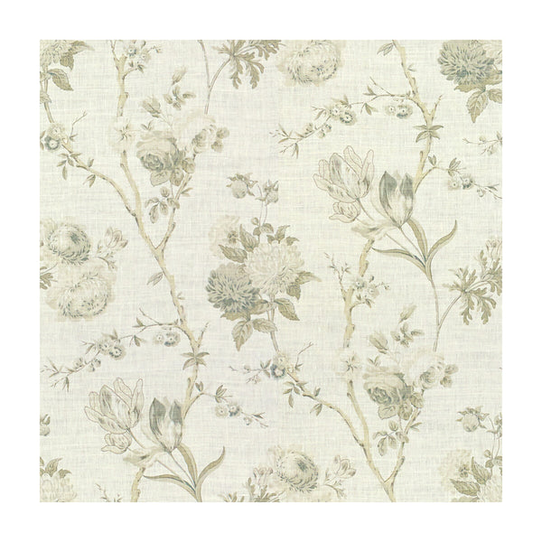 Allegra Linen - Grey Grey By Lee Jofa | Parish-Hadley |Botanical & Floral  Multipurpose Print