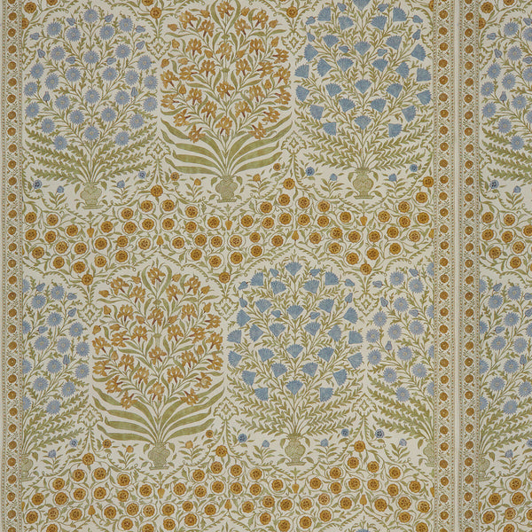 Sameera - Sapphire/Gold Multi By Lee Jofa | Oscar De La Renta Iii |Botanical & Floral Global Multipurpose Print