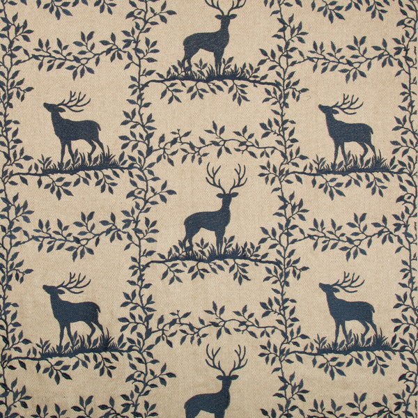 Caribou Emb - Navy Dark Blue By Lee Jofa | Lodge Ii Weaves And Embroideries |Animal/Insects  Multipurpose Weave