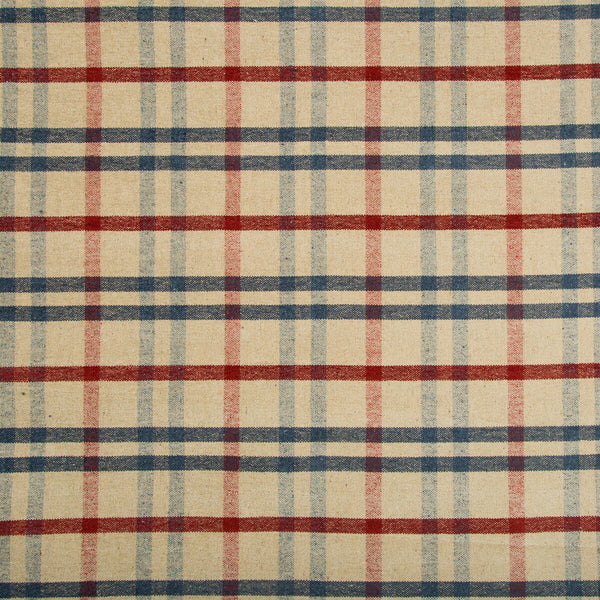 Fannin Plaid - Ruby/Navy Multi By Lee Jofa | Lodge Ii Weaves And Embroideries |Plaid / Check  Upholstery Chenille