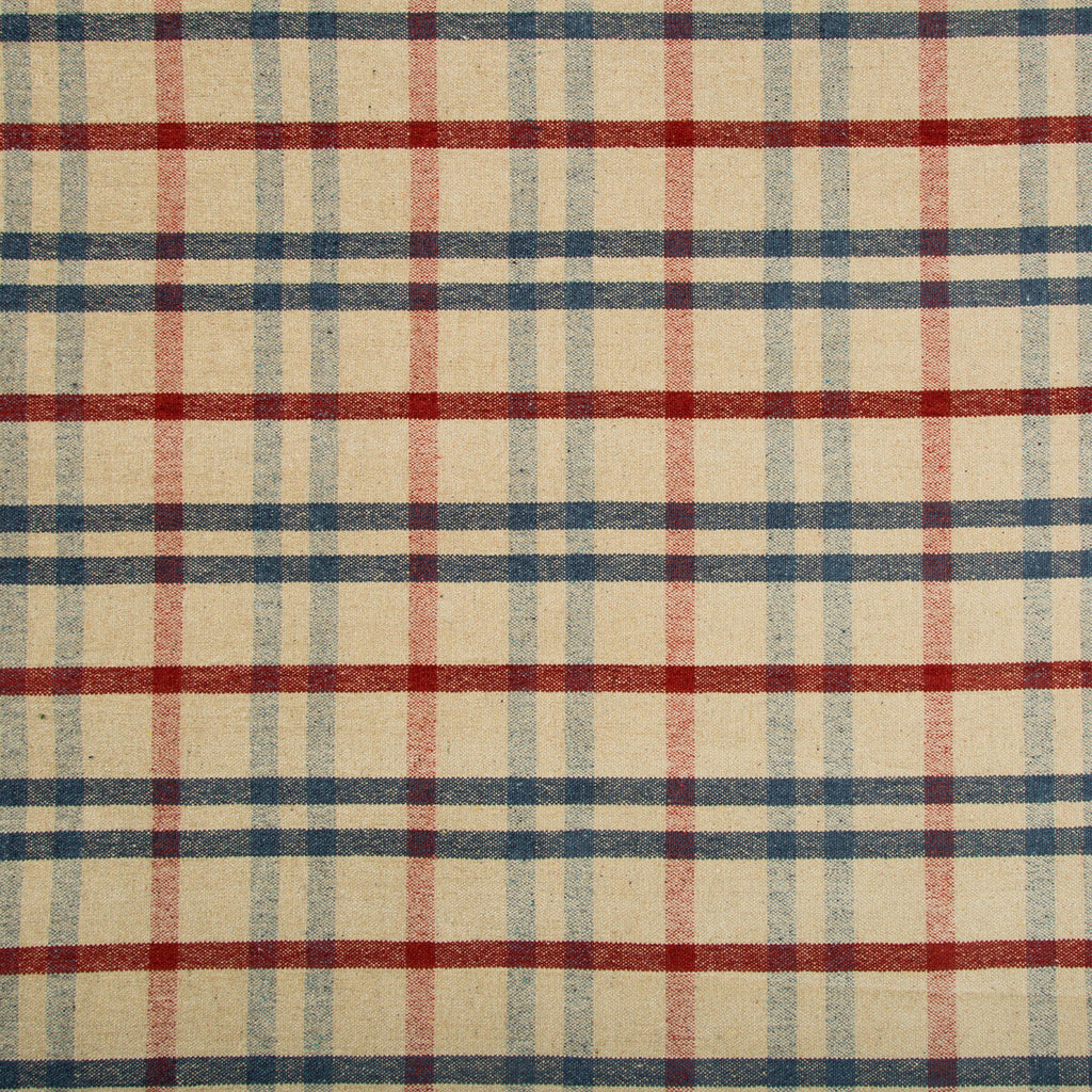 Samples and Purchasing available for Fannin Plaid - Ruby/Navy Multi By Lee Jofa | Lodge Ii Weaves And Embroideries |Plaid / Check  Upholstery Chenille at Designer Wallcoverings and Fabrics