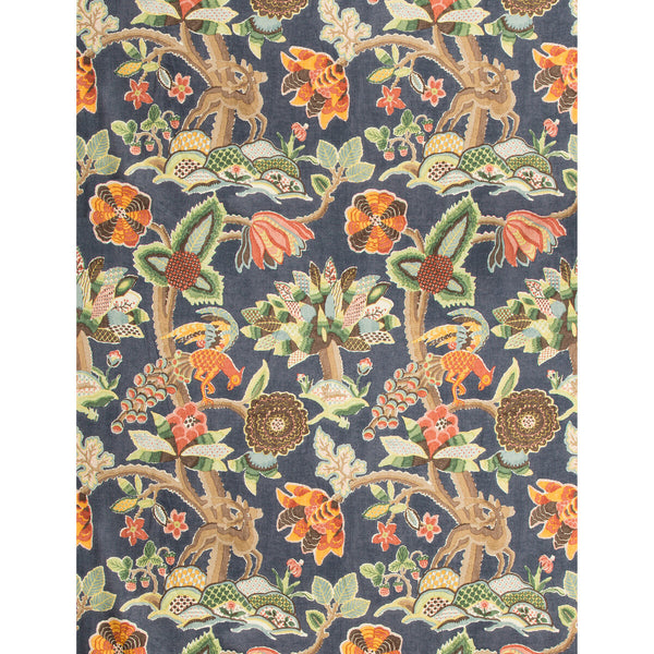 Leyland Print - Blue/Multi Multi By Lee Jofa | Lodge Ii Prints |Botanical & Floral Flora & Fauna Multipurpose Print