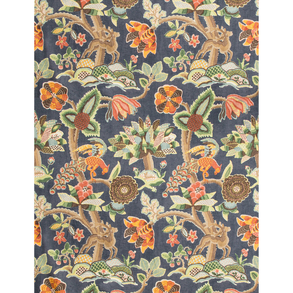 Samples and Purchasing available for Leyland Print - Blue/Multi Multi By Lee Jofa | Lodge Ii Prints |Botanical & Floral Flora & Fauna Multipurpose Print at Designer Wallcoverings and Fabrics