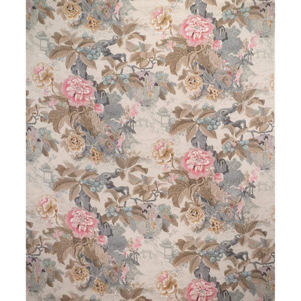 Horseshoe Bay - Red/Blue Ivory By Brunschwig & Fils | Majorelle |Botanical & Floral Tropical Multipurpose Print