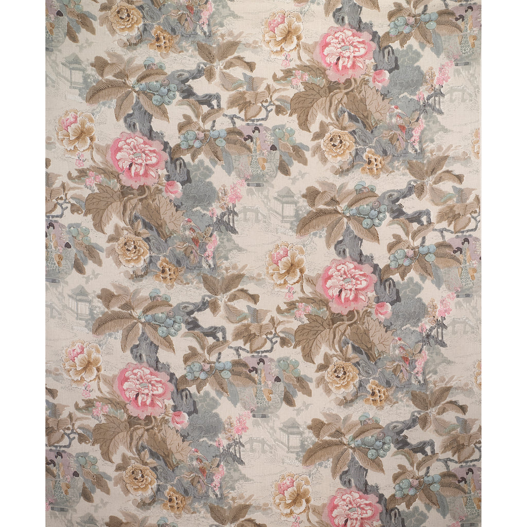 Horseshoe Bay - Red/Blue Ivory By Brunschwig & Fils | Majorelle |Botanical & Floral Tropical Multipurpose Print