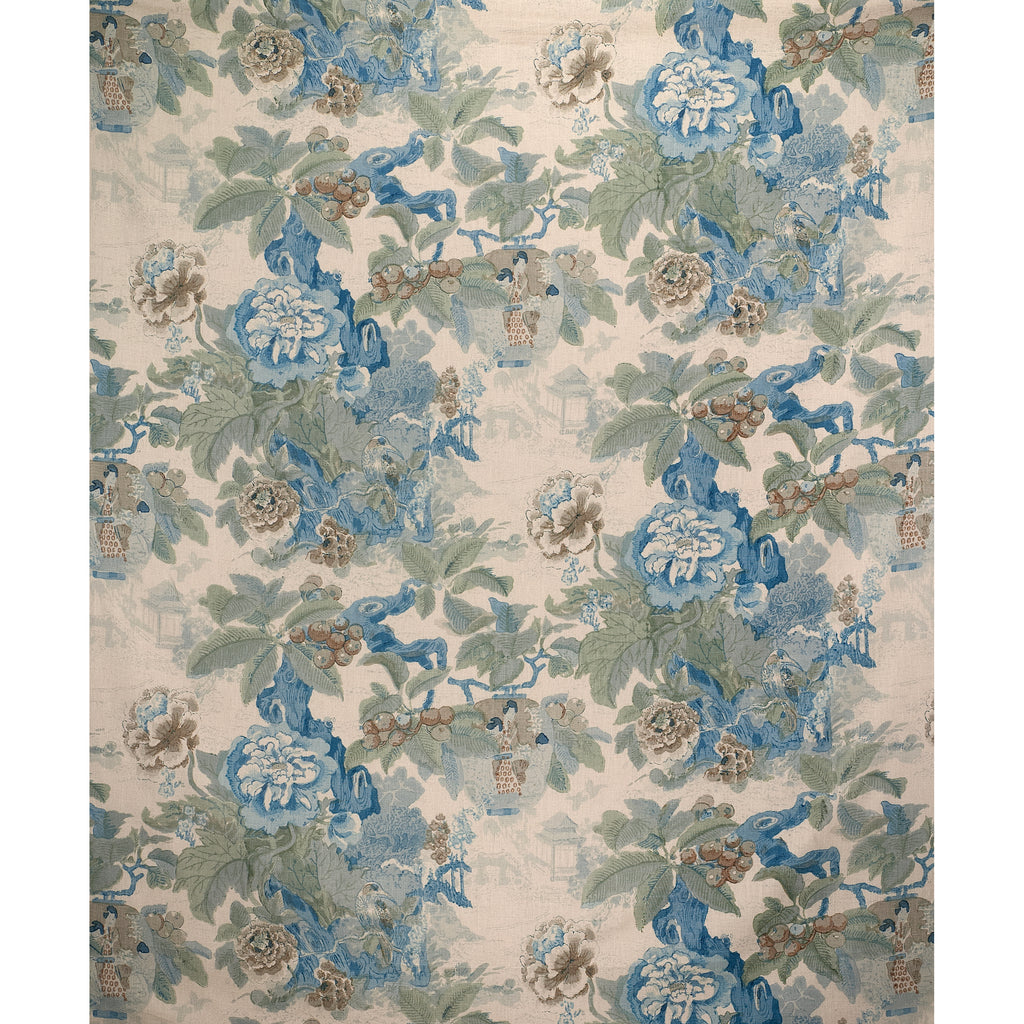 Horseshoe Bay - Aqua/Green Multi By Brunschwig & Fils | Les Tropiques |Botanical & Floral Tropical Multipurpose Print