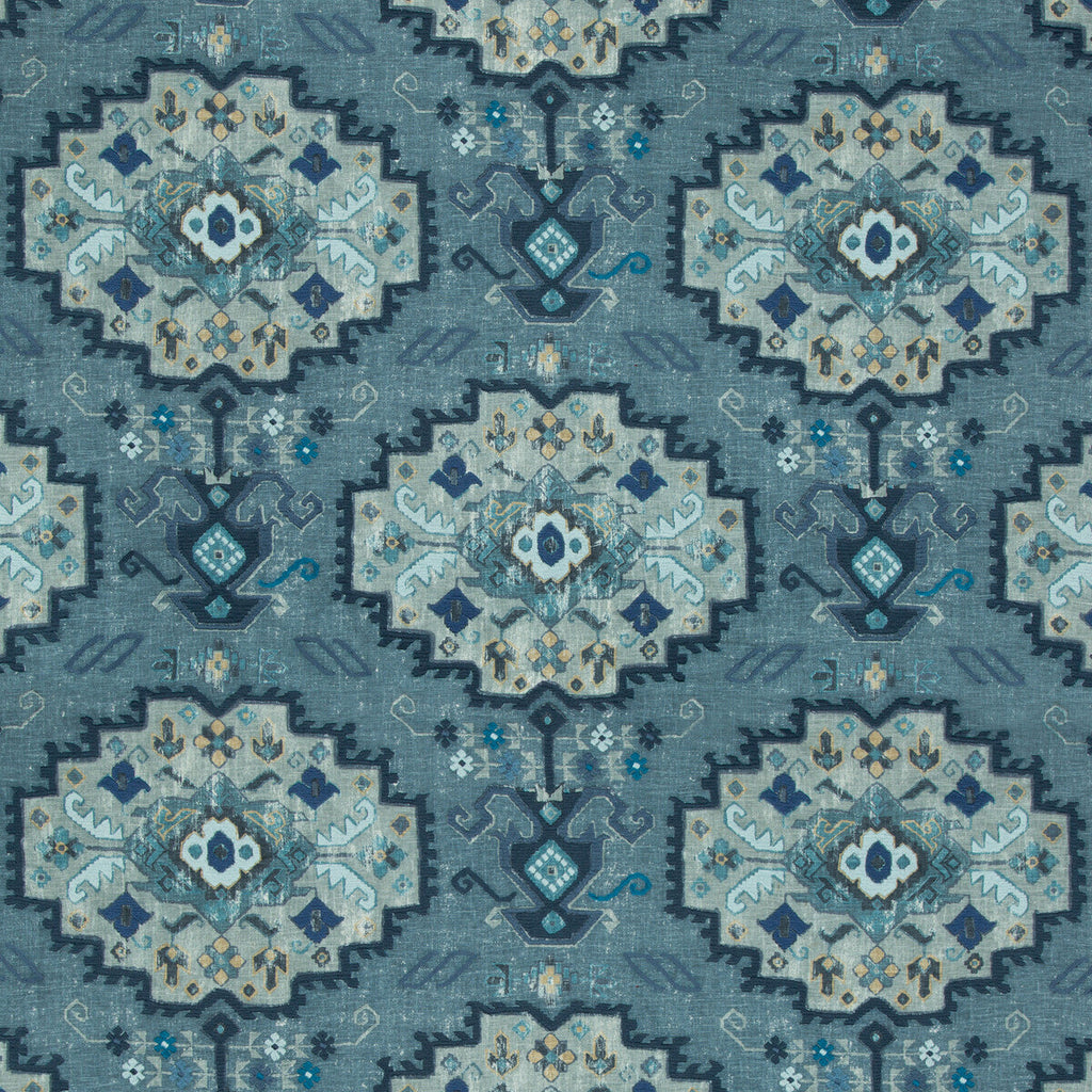 Samples and Purchasing available for Turkana - Marine/Sky Blue By Lee Jofa | Merkato | Global Multipurpose Embroidery at Designer Wallcoverings and Fabrics