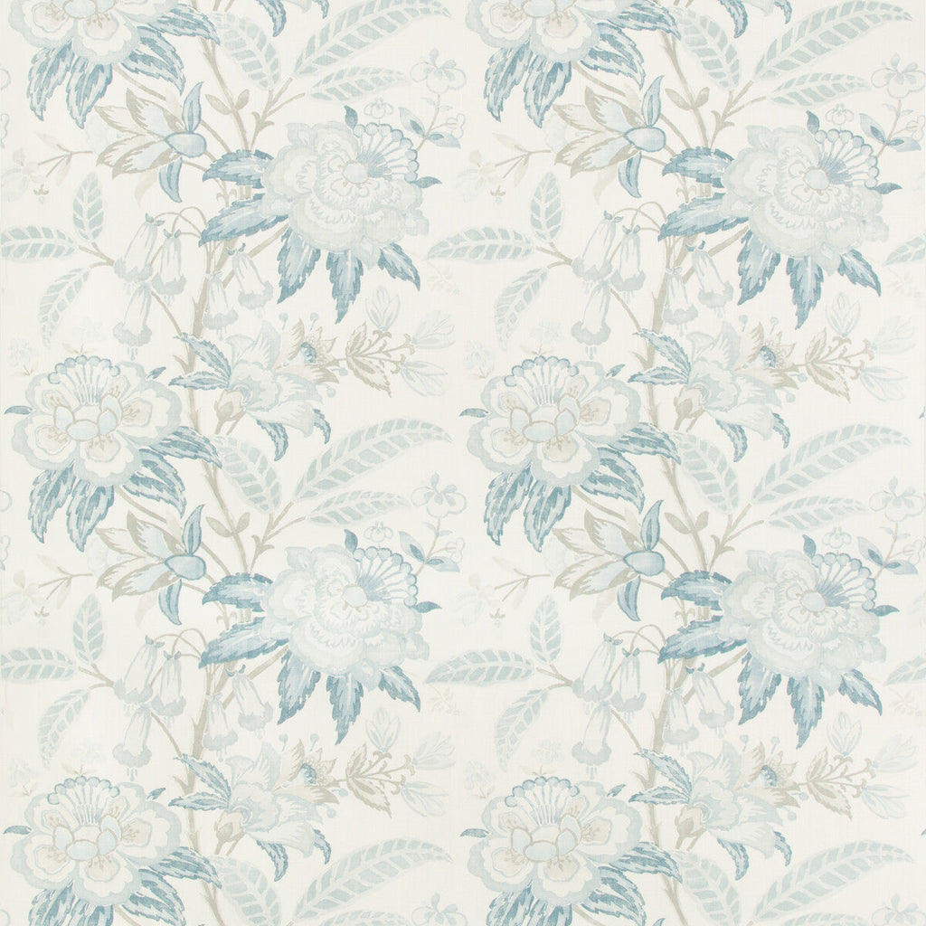 Samples and Purchasing available for Davenport Print - Frost Blue Multi By Lee Jofa | Westport |Botanical & Floral  Multipurpose Print at Designer Wallcoverings and Fabrics