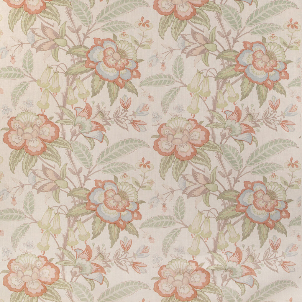 Samples and Purchasing available for Davenport Print - Coral Orange By Lee Jofa | Garden Walk |Botanical & Floral  Multipurpose Print at Designer Wallcoverings and Fabrics