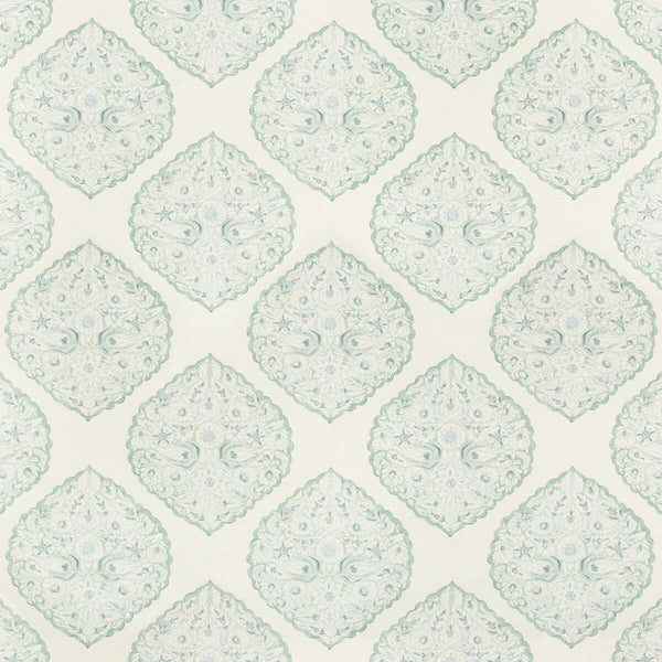 Lido Print - Mist Turquoise By Lee Jofa | Westport | Paisley Multipurpose Print
