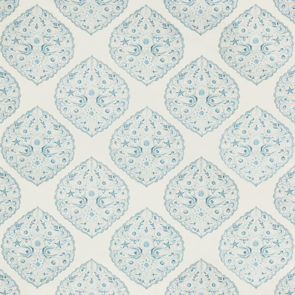 Lido Print - Sky Blue By Lee Jofa | Westport | Paisley Multipurpose Print