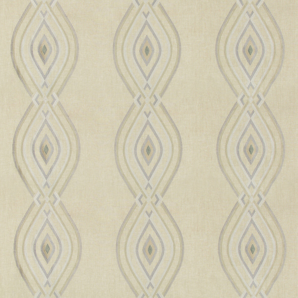 Samples and Purchasing available for Ora Embroidery - Bluff Grey By Lee Jofa | Westport | Lattice/Scrollwork Multipurpose Embroidery at Designer Wallcoverings and Fabrics