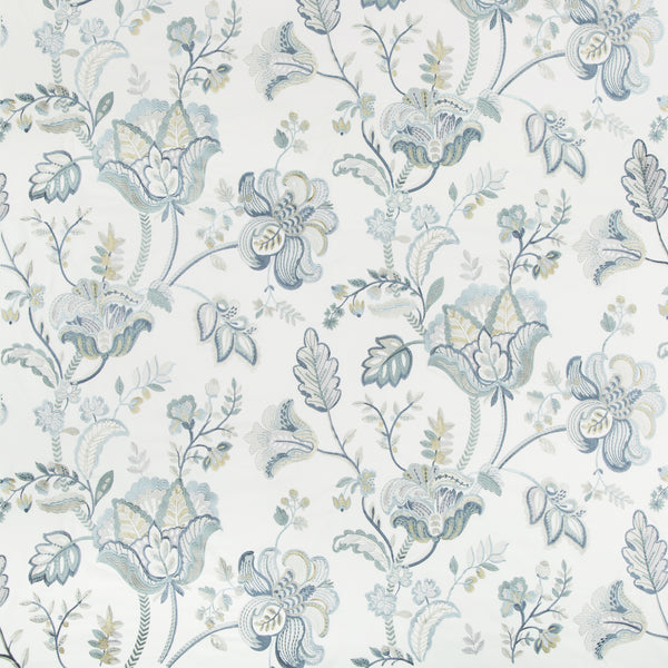 Coppelia Satin - White Black By Brunschwig & Fils | Madeleine Castaing | Botanical & Floral Multipurpose Print