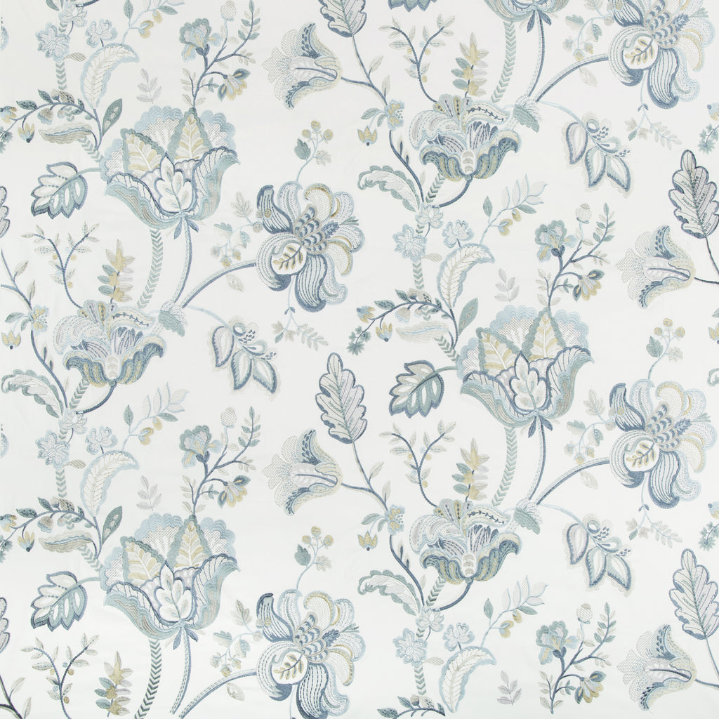 Coppelia Satin - White Black By Brunschwig & Fils | Madeleine Castaing | Botanical & Floral Multipurpose Print