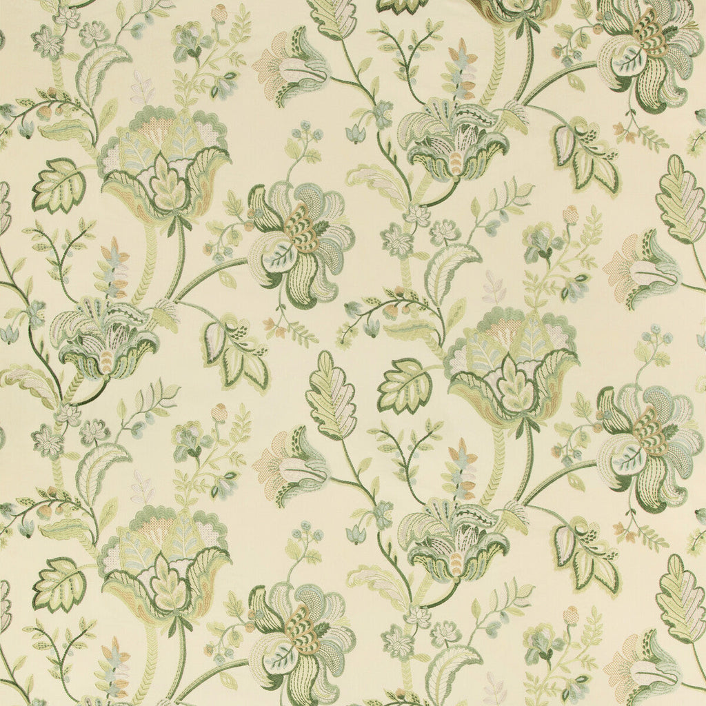 Samples and Purchasing available for Bradford Emb - Greenery Green By Lee Jofa | Westport | Botanical & Floral Multipurpose Embroidery at Designer Wallcoverings and Fabrics