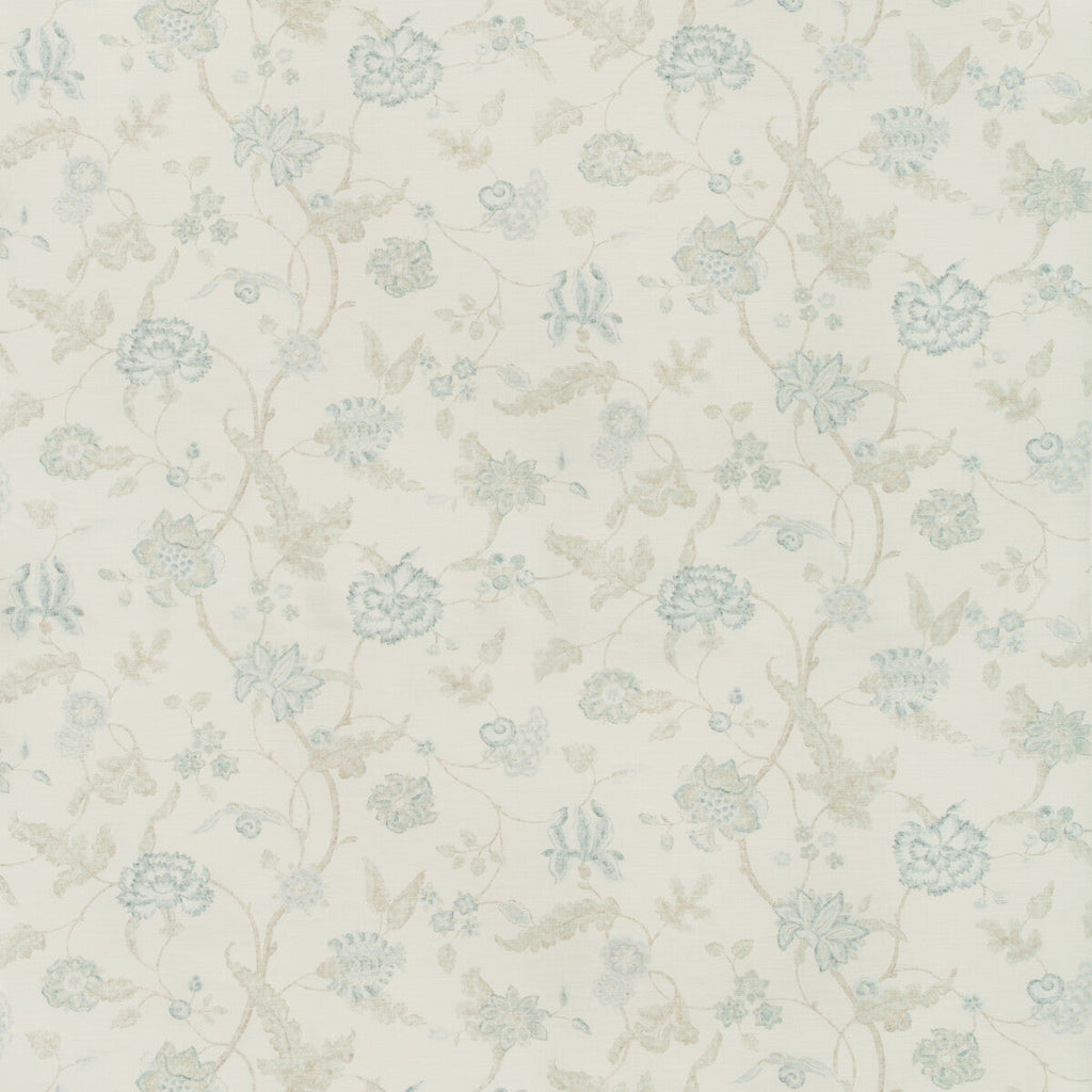 Samples and Purchasing available for Avignon Print - Aqua/Sage Multi By Lee Jofa | Suzanne Kasler The Riviera Collection |Botanical & Floral  Multipurpose Print at Designer Wallcoverings and Fabrics