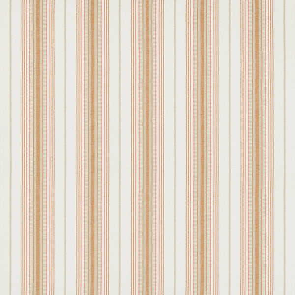 Cassis Stripe - Tangerine Orange By Lee Jofa | Suzanne Kasler The Riviera Collection |Stripes Texture Upholstery