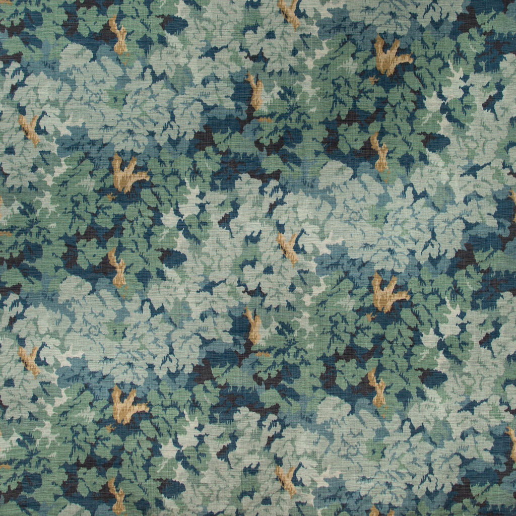 Les Touches Emb - Canton Blue Blue By Brunschwig & Fils | Cape Comorin | Animal Skins Multipurpose Embroidery