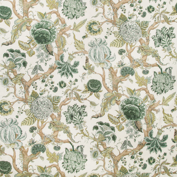 Adlington - Green Green By Lee Jofa | Manor House |Botanical & Floral Jacobeans Multipurpose Print